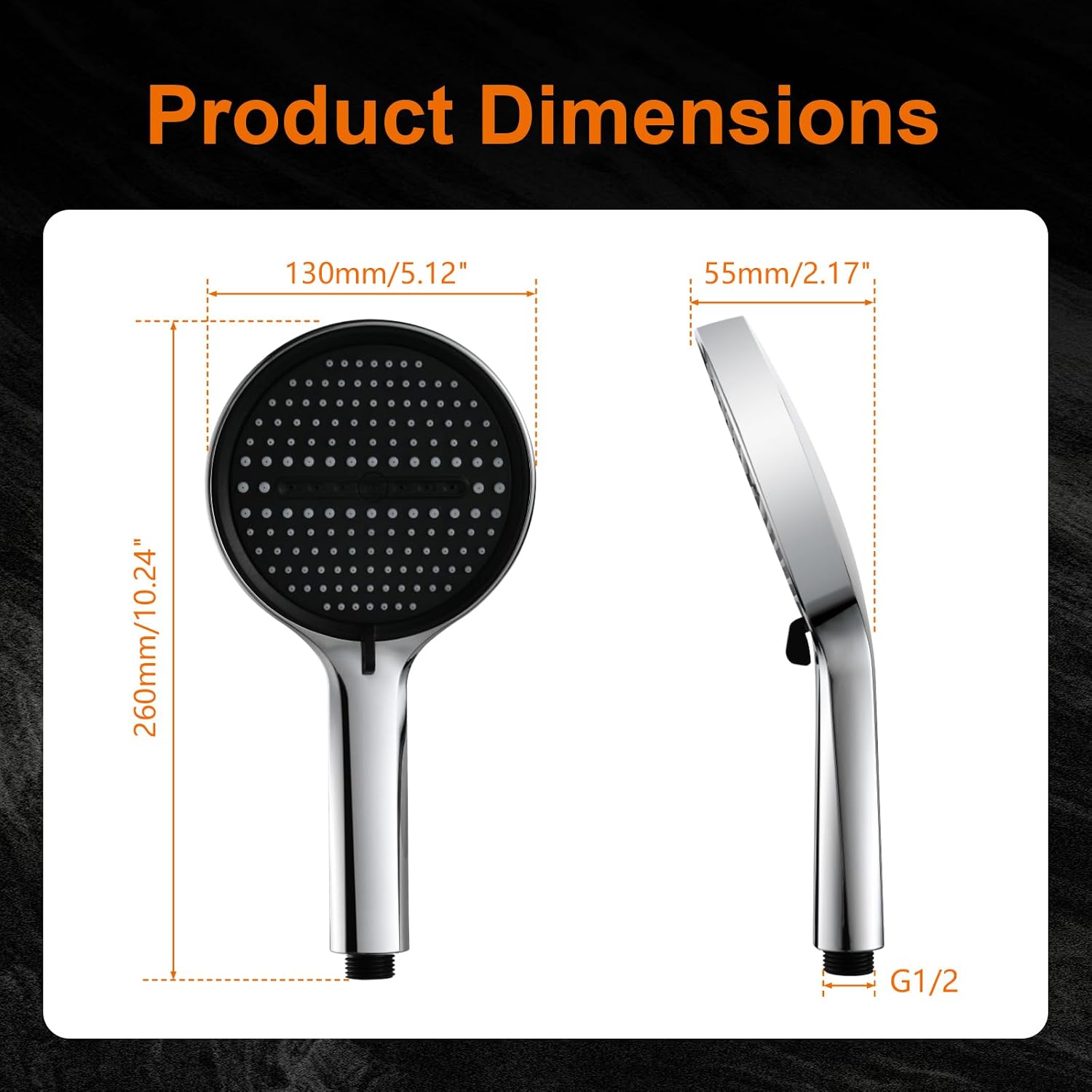 Detalle 2 de GRIFEMA G806 130mm high pressure shower