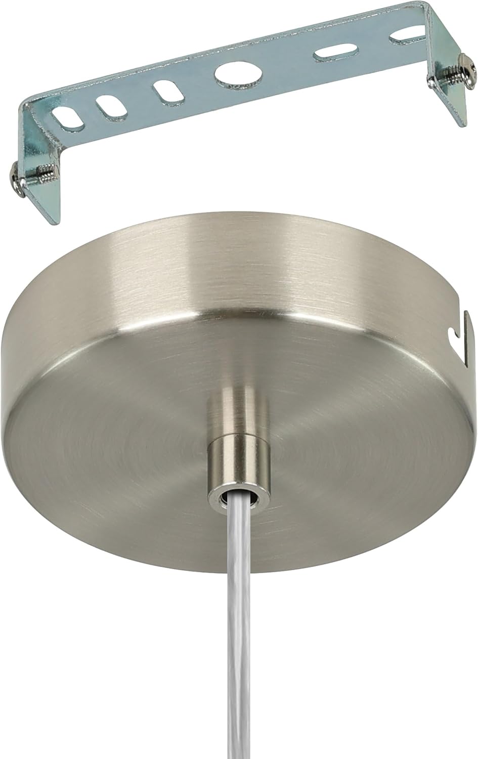 Detalle de EGLO PASTERI 31573 – lampa wisząca z abażurem z tkaniny, Ø 38 cm, E27