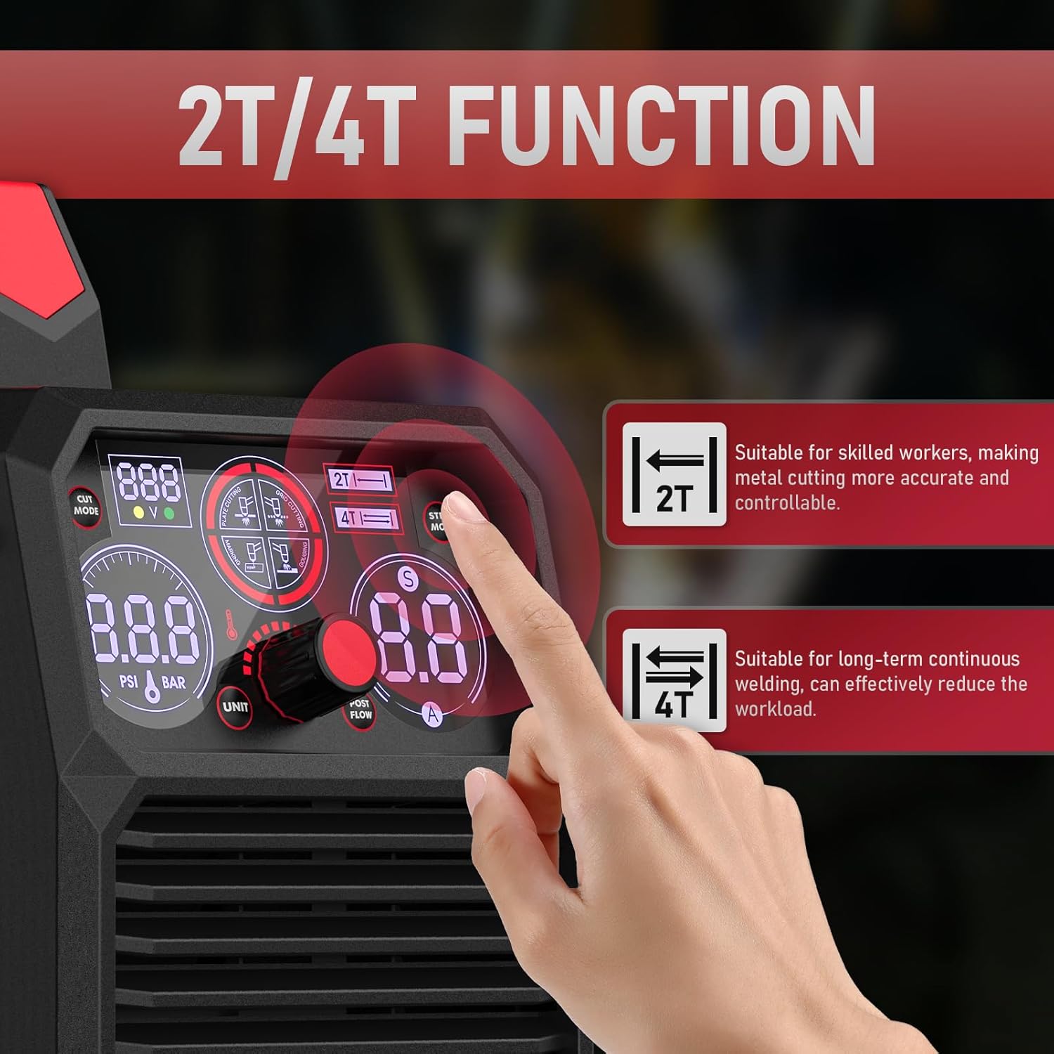 Thumbnail 5 de YESWELDER CUT-65DS PLUS 65Amp Plasma Cutter (Non-High Frequency, Non-Touch Pilot Arc) – 4-in-1 CUT/Gouge/Mark