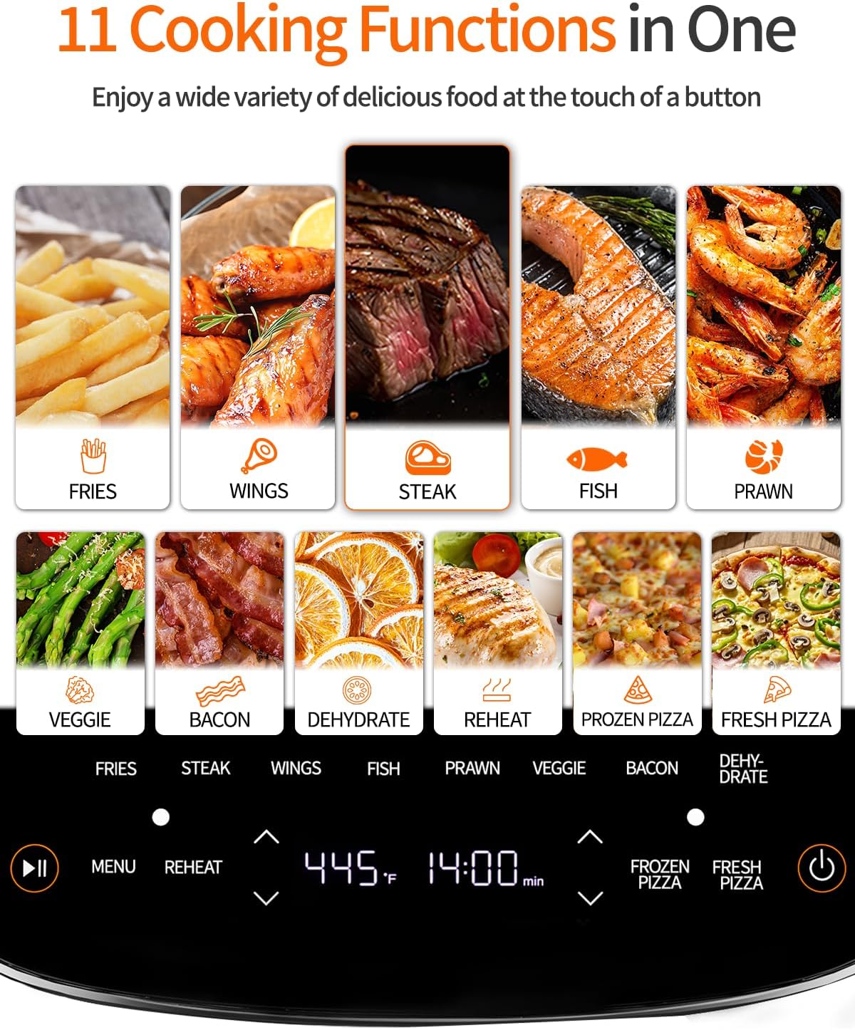 Thumbnail 6 de EDENPEER Extra Large Air Fryer 6 QT ๐