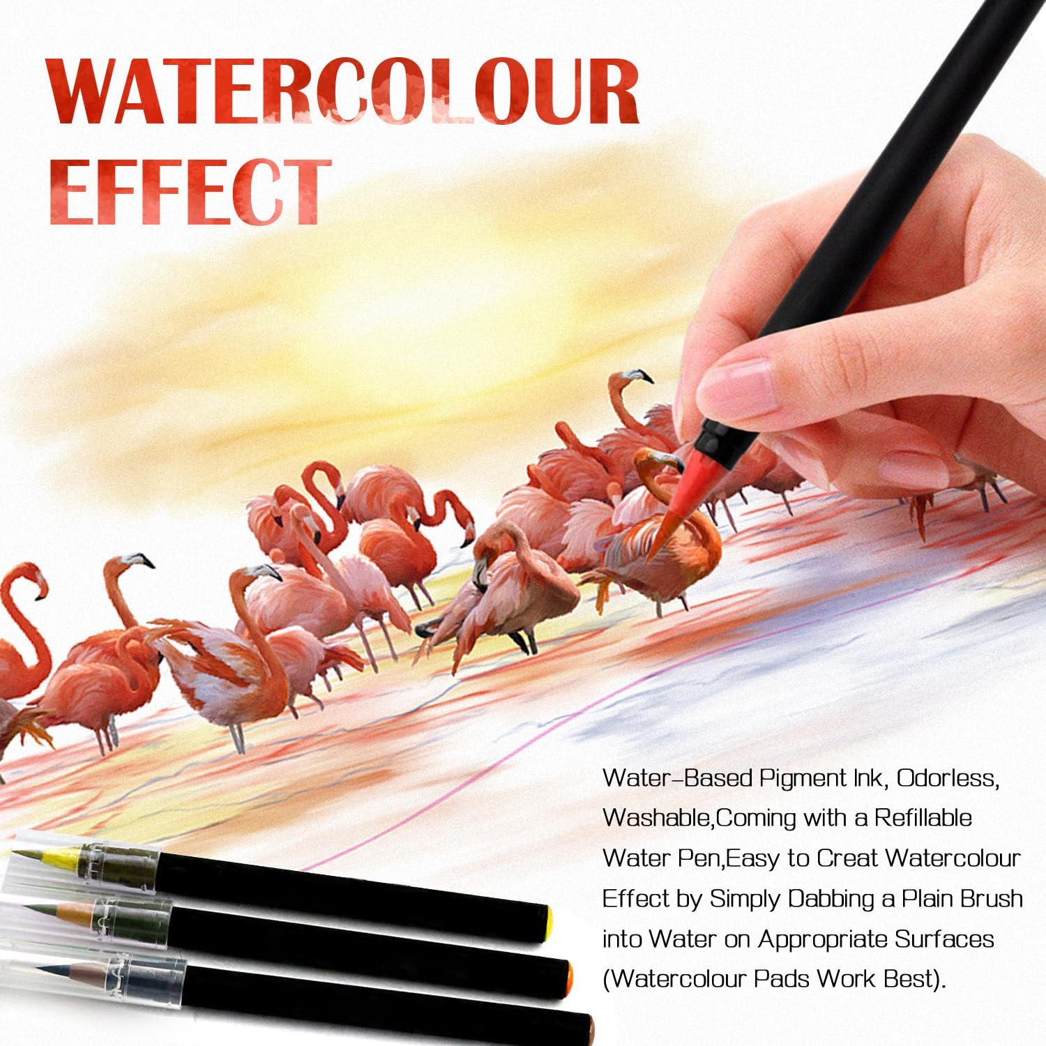 Thumbnail 5 de Amteker Watercolour Brush Pens 24+2 set 🎨