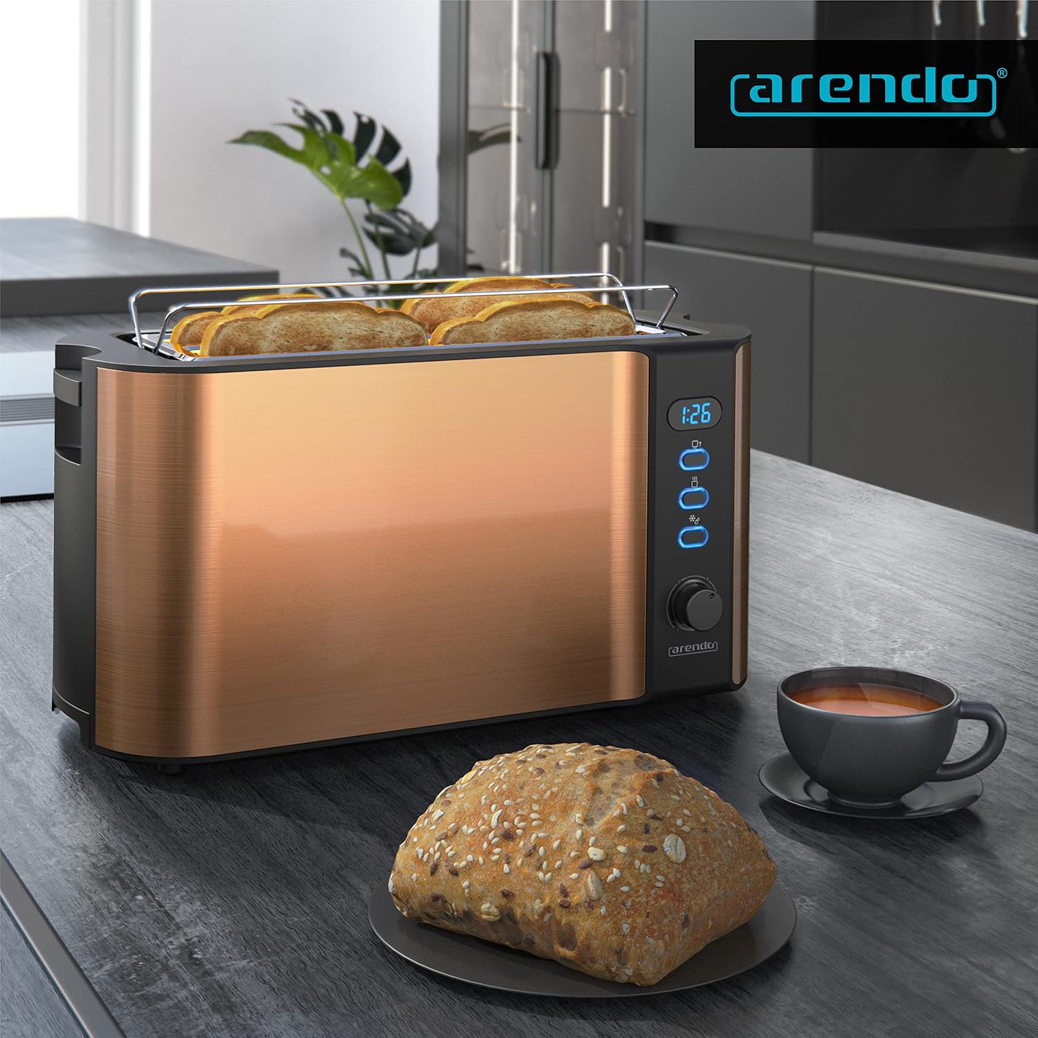 Thumbnail 5 de arendo Frukost 4-slice toaster 1500 W