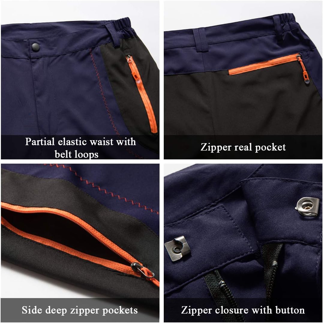 Detalle 2 de TBMPOY Men's Hiking Work Pants, Lightweight, Quick-Dry and Water-Resistant