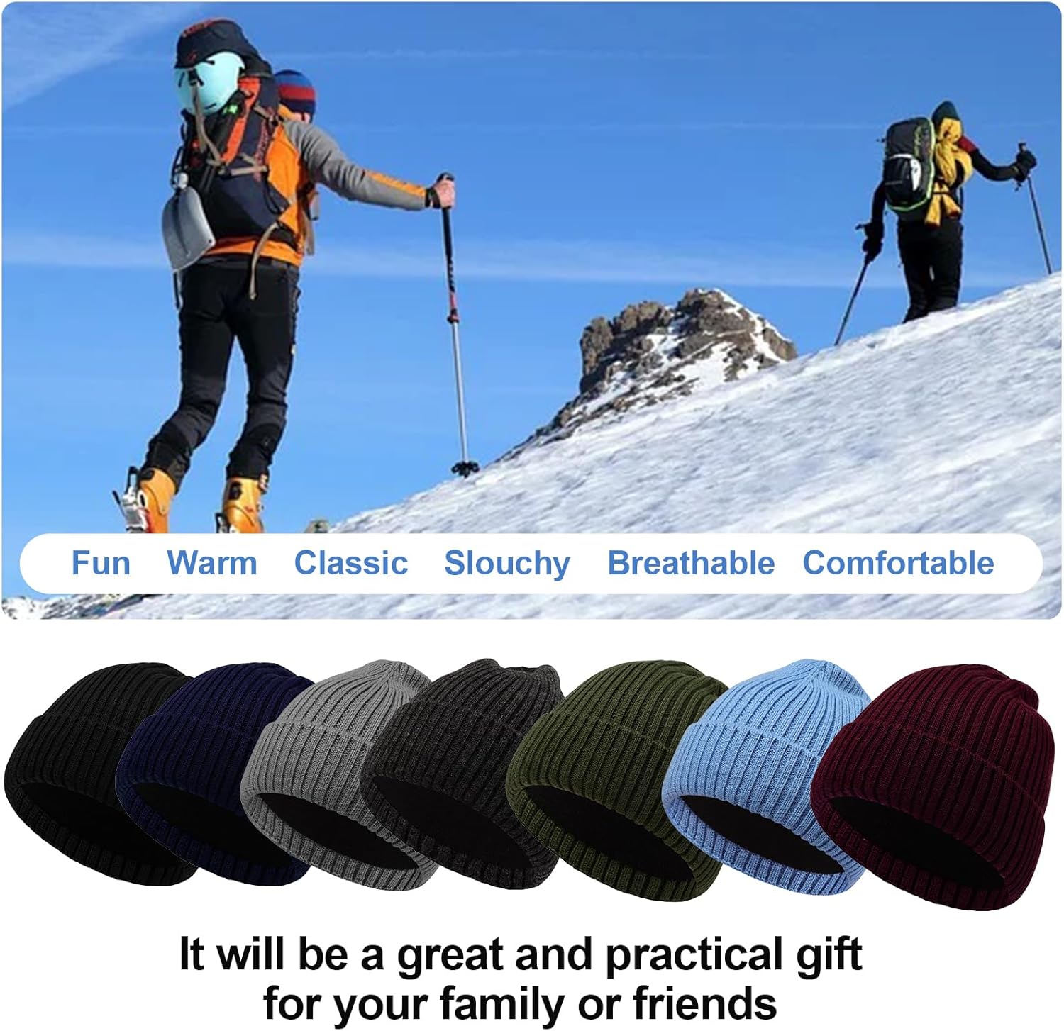 Thumbnail 3 de CHUANGLI Oversize XXL Winter Wool Beanie (Fleece Lined, Unisex)
