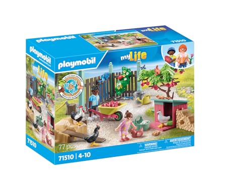 Detalle 2 de PLAYMOBIL myLife 71510 Corral de pollos para niños
