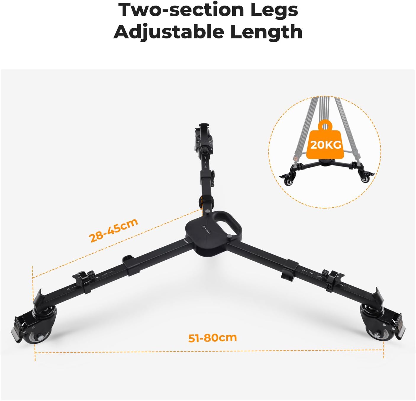 Thumbnail 4 de K&F CONCEPT Photography Dolly 20kg capacity