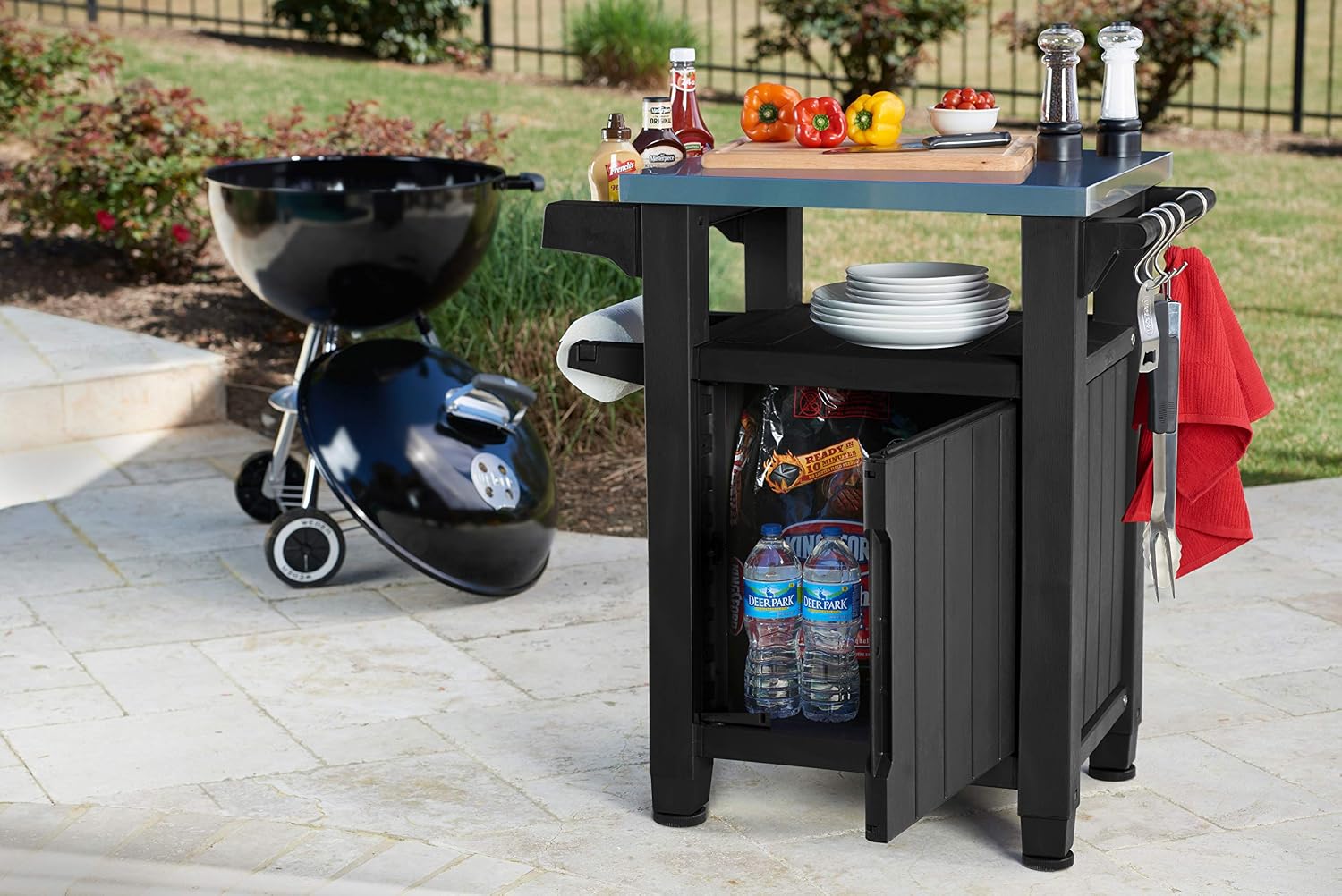 Thumbnail 2 de Keter BBQ Beistelltisch Unity Graphit 70x54x90 cm