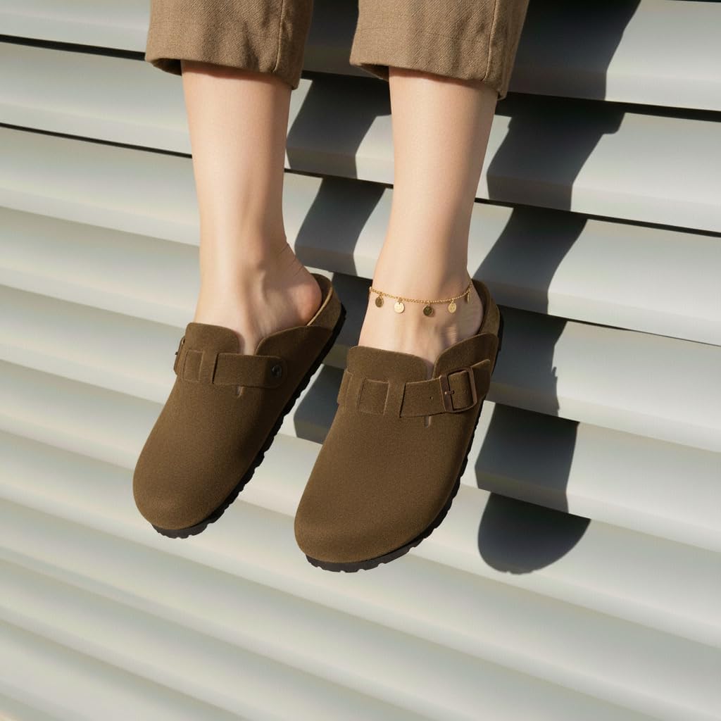 Thumbnail 4 de Cushionaire Hana Leather Suede Clog