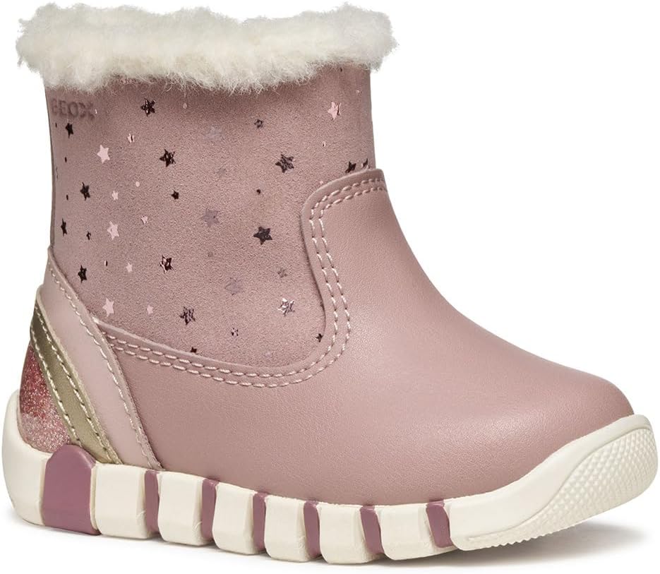 Detalle de Geox Baby Mädchen B Iupidoo GirlFirst Walker Shoe – flexible, warm und sicher für den ersten Schritt