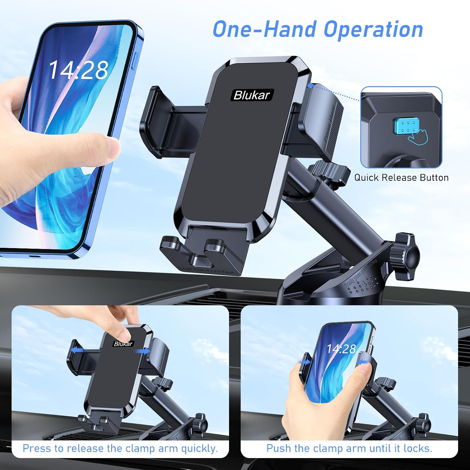 Thumbnail 6 de Blukar Car Phone Holder 360° rotation