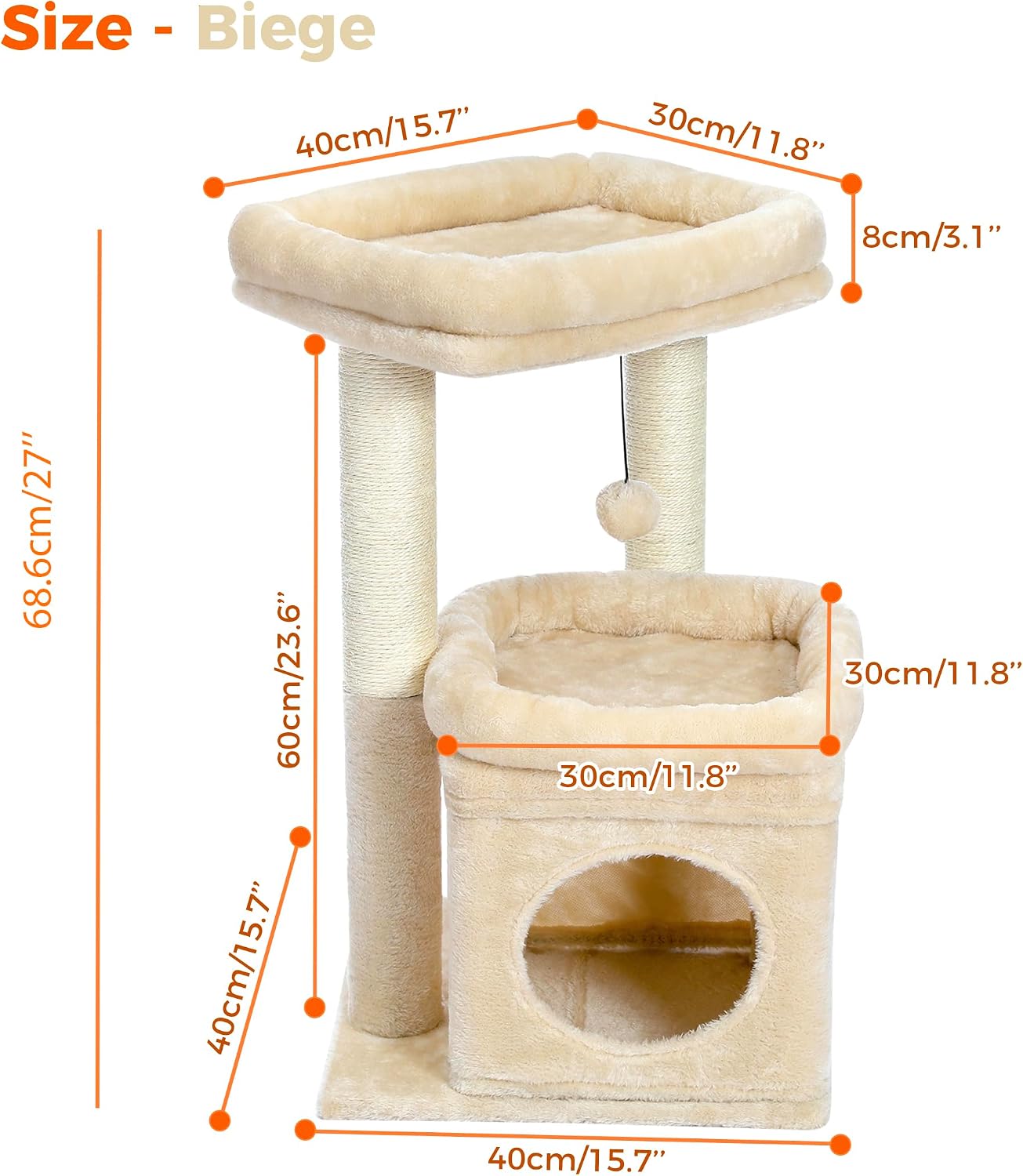 Detalle 1 de PAWZ Road Kleiner Katzenbaum 40×30 cm
