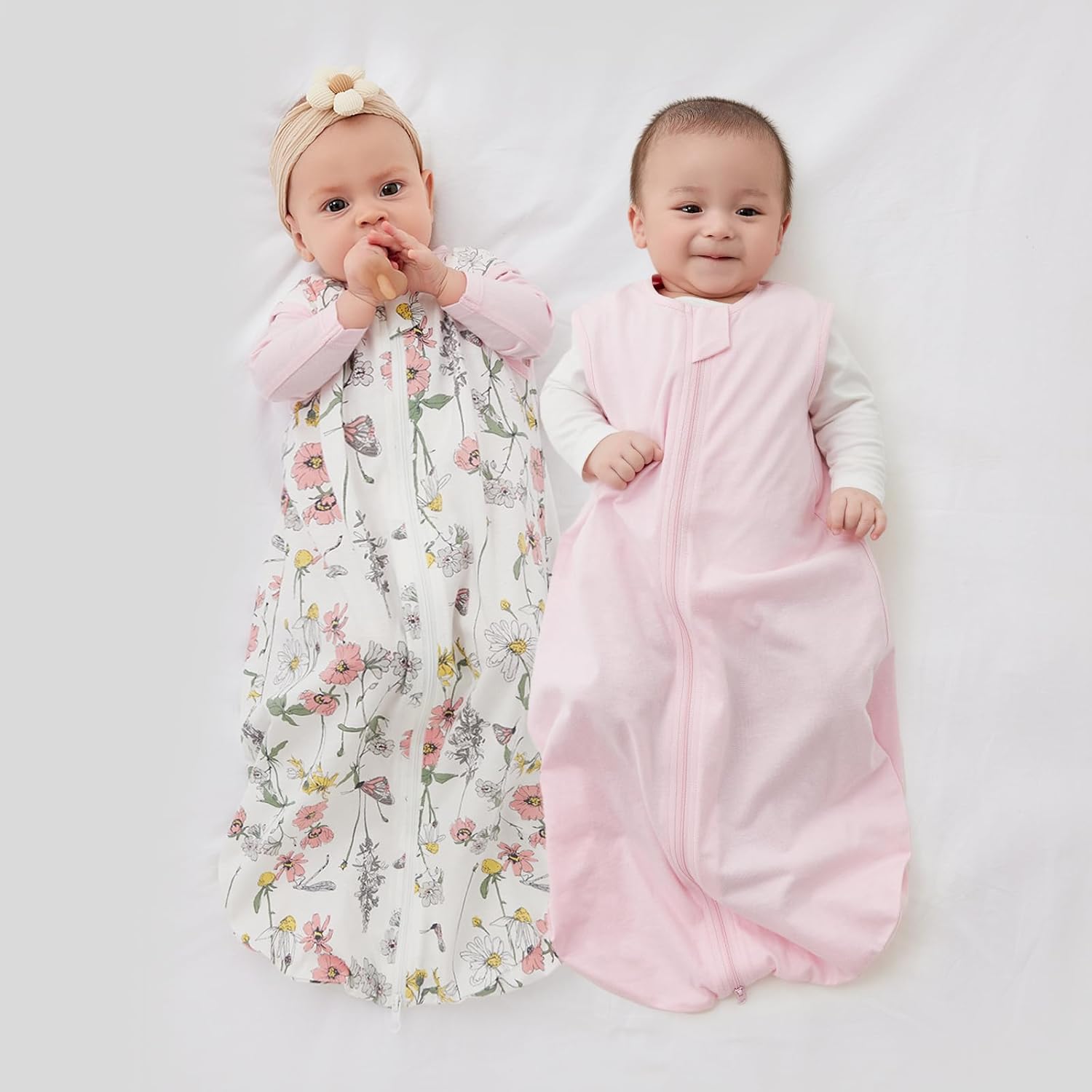 Thumbnail 1 de Duomiaomiao 2er Pack Baby-Schlafsäcke (0,5 Tog) aus Baumwolle – Ganzjahres-Set für Jungen, 6 Monate bis 3 Jahre