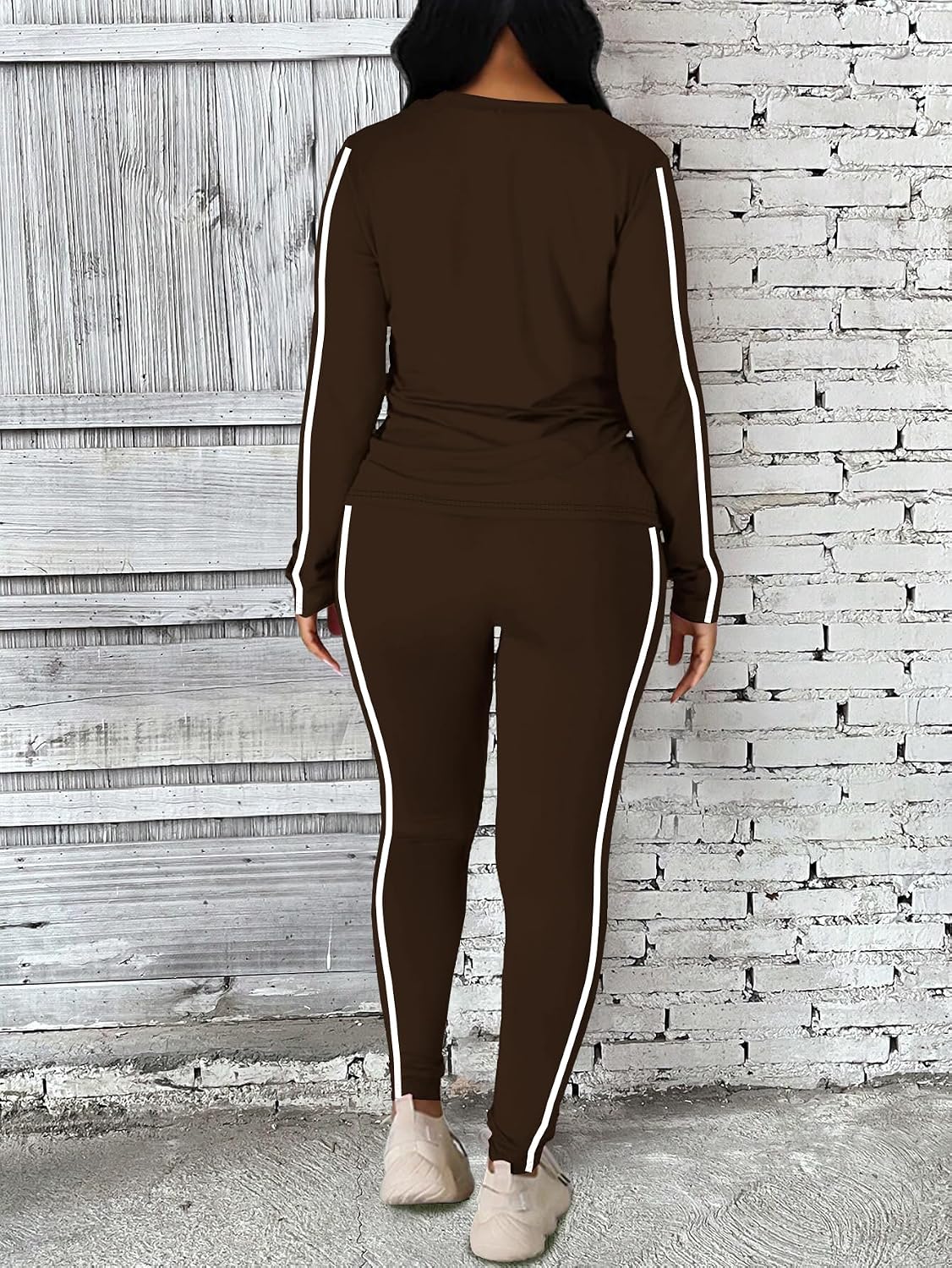 Detalle de BNGPIKLY Women's Two-Piece Set, 95% Polyester