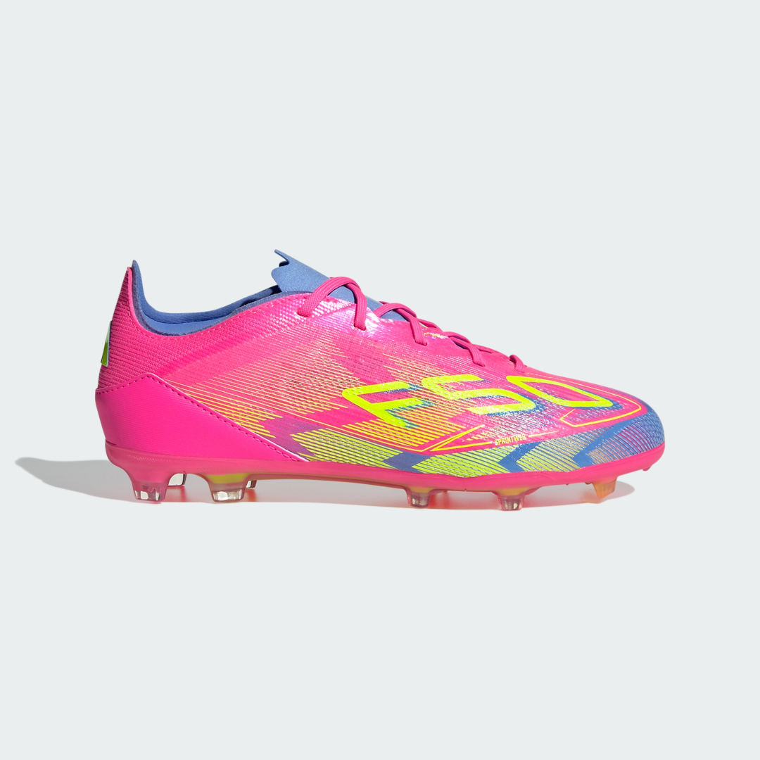 Detalle 2 de Adidas Bota F50 Elite para césped natural seco (Adolescentes) – color Rosa