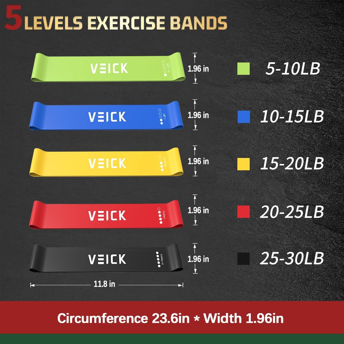 Detalle 2 de VEICK Resistance Bands set with handles