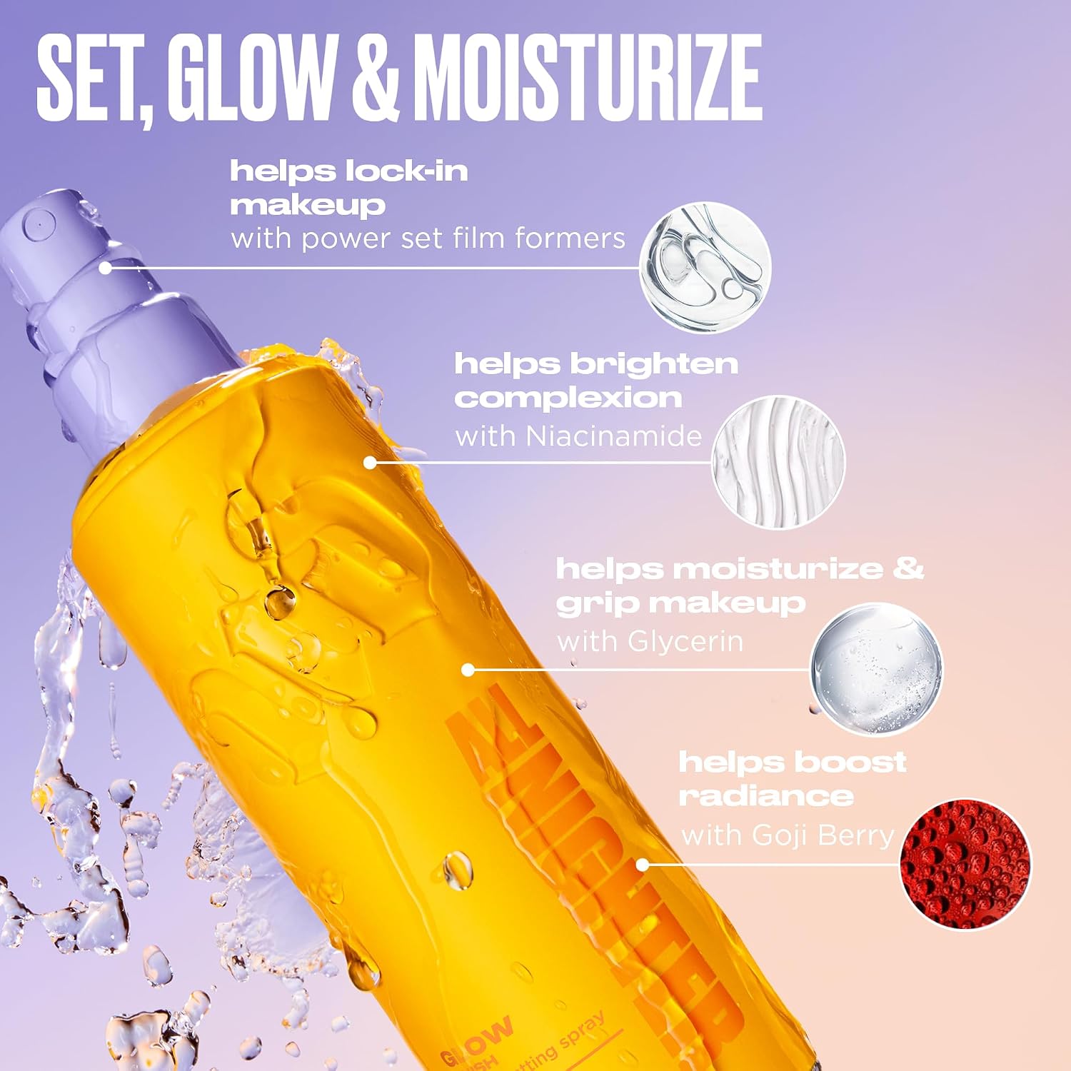 Thumbnail 4 de Urban Decay All Nighter Glow Setting Spray, Waterproof, 24-Hour Dewy Finish