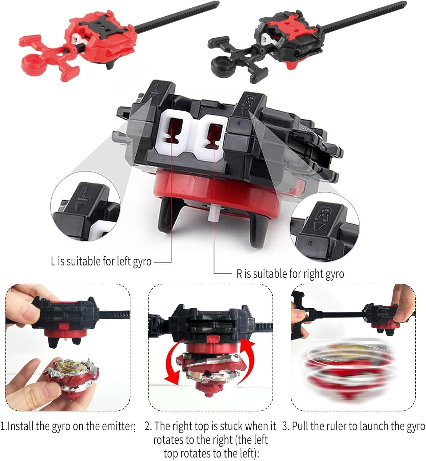 Detalle de バトルバーストトップセット スピニングトップ12個・ランチャー3個・収納ボックス付き