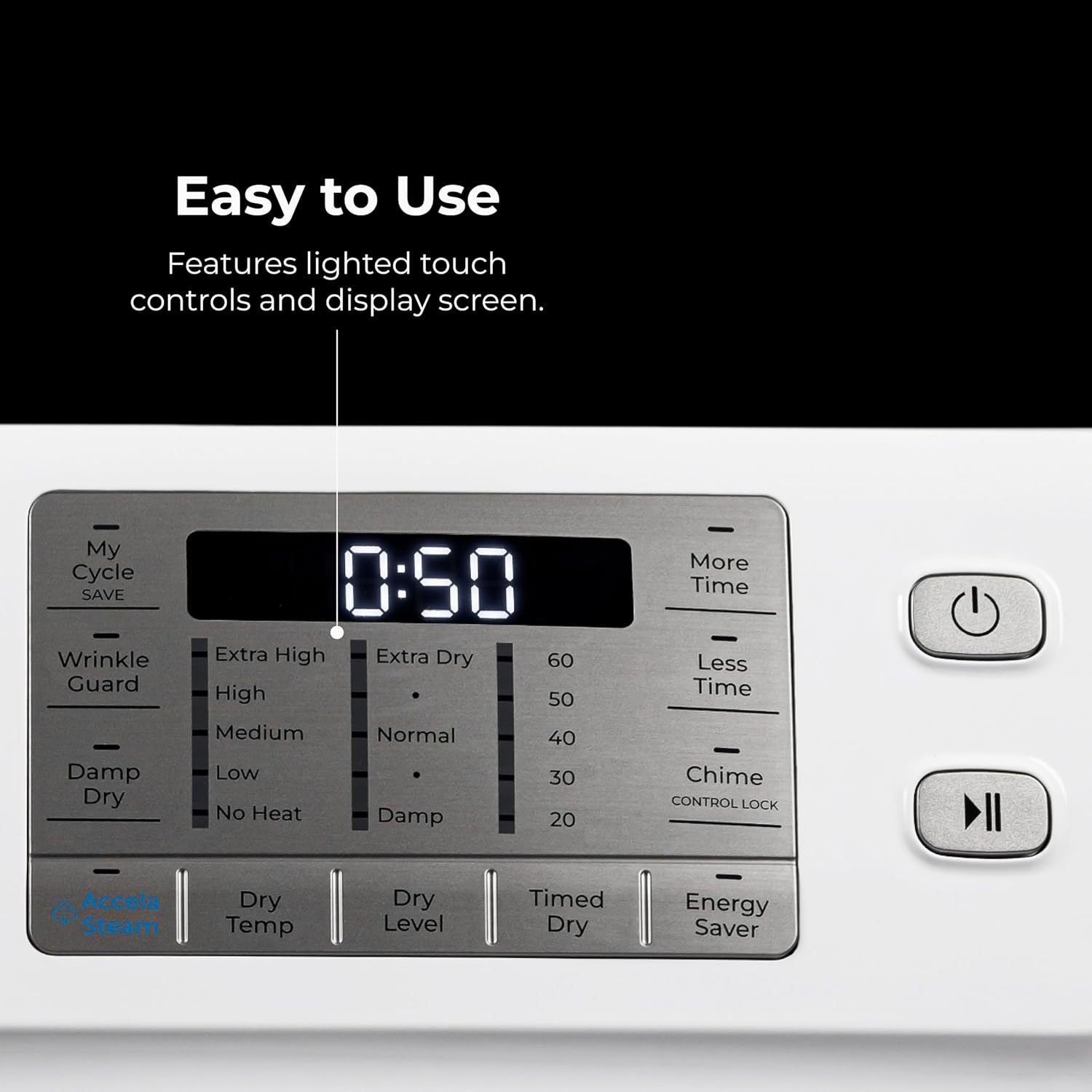 Detalle 2 de Kenmore 2682272 8.0 cu. ft. Front-Load Electric Dryer with Accela Steam