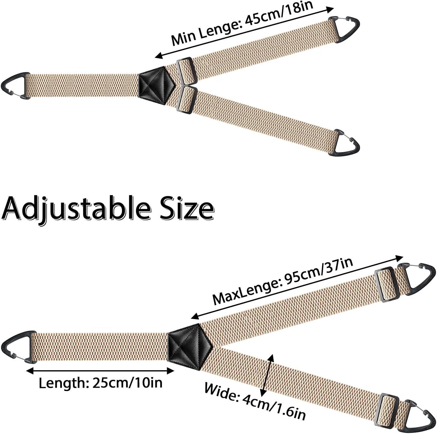 Thumbnail 6 de Mens Braces for Trousers 40mm Wide – Adjustable Elastic Heavy Duty Suspenders with 3 Snap Loop