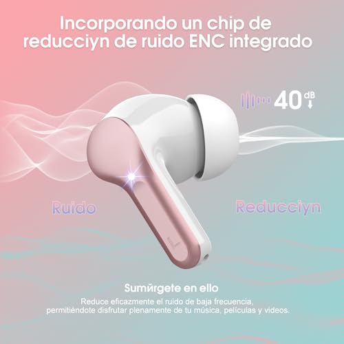 Thumbnail 2 de Auriculares Inalámbricos Bluetooth 5.4 IP7 Oro Rosa