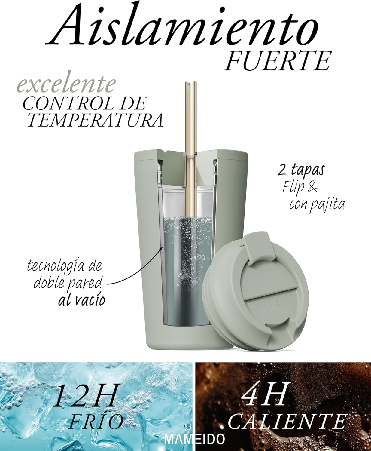 Thumbnail 4 de MAMEIDO Termo Café 470ml ☕ - Antigoteo y Sin BPA