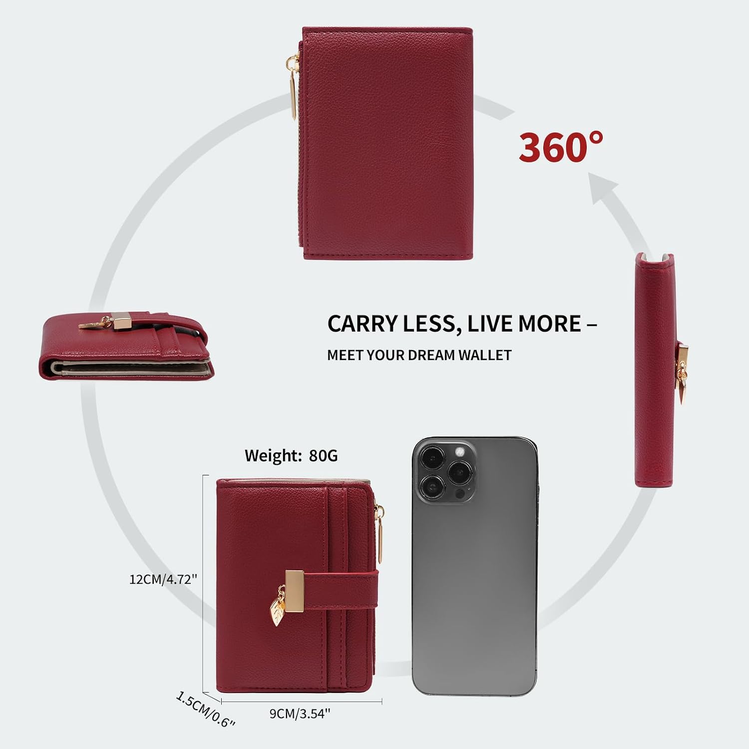 Thumbnail 4 de Pomelo Best Women's RFID Wallet compact bi-fold purse