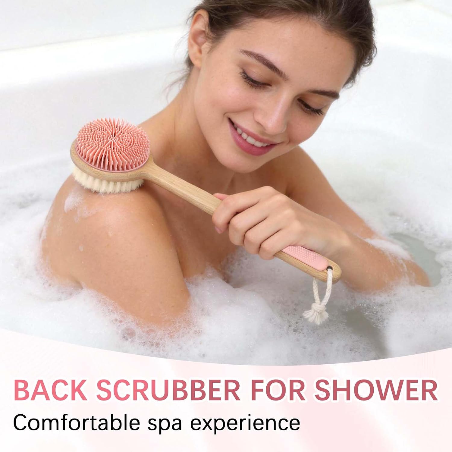 Detalle 2 de EaTubano Bath Brush, Bamboo Handle