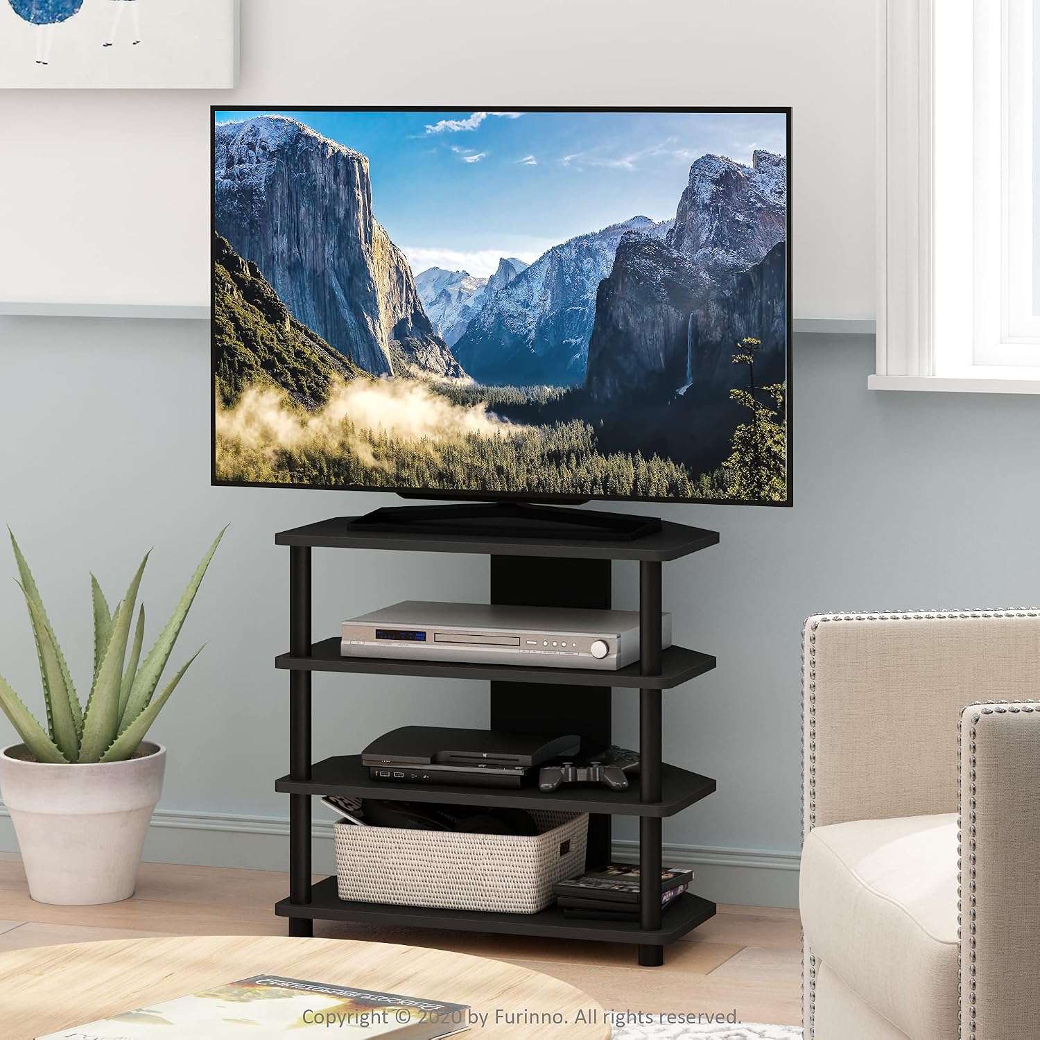 Detalle 2 de Furinno Turn-N-Tube 4-Tier TV Stand 32"