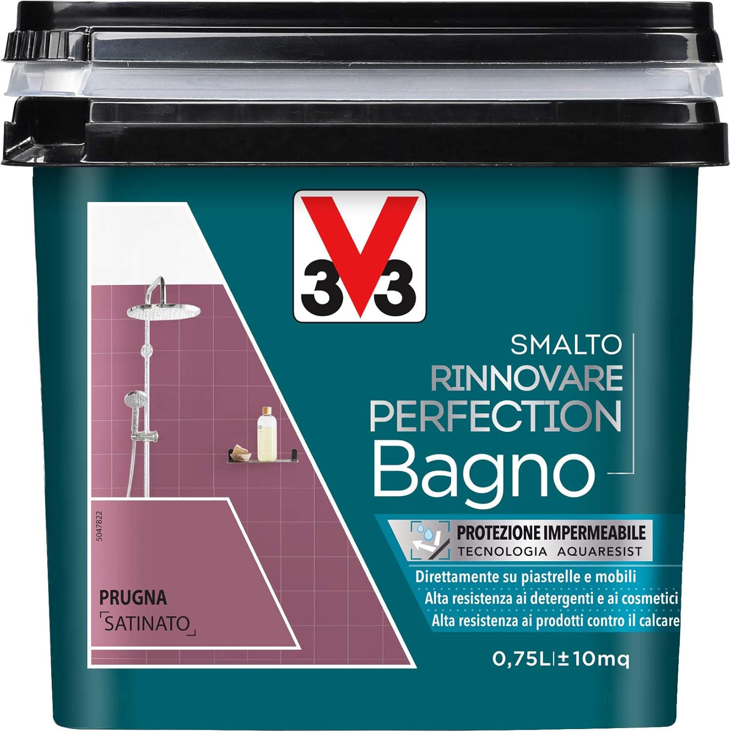 Thumbnail 4 de V33 Smalto Rinnovare Bagno Grigio Tortora 0,75 L