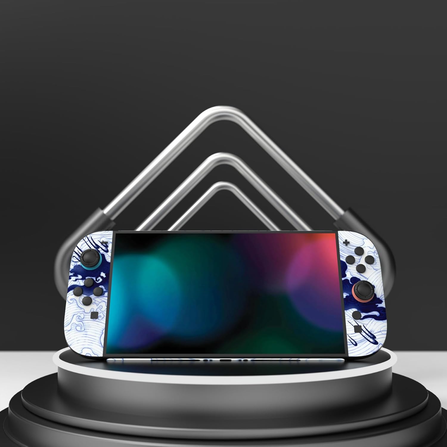 Thumbnail 5 de PlayVital Full Set Protective Skins for Nintendo Switch 2 Console & Joy-Con – Qinghua Porcelain Style