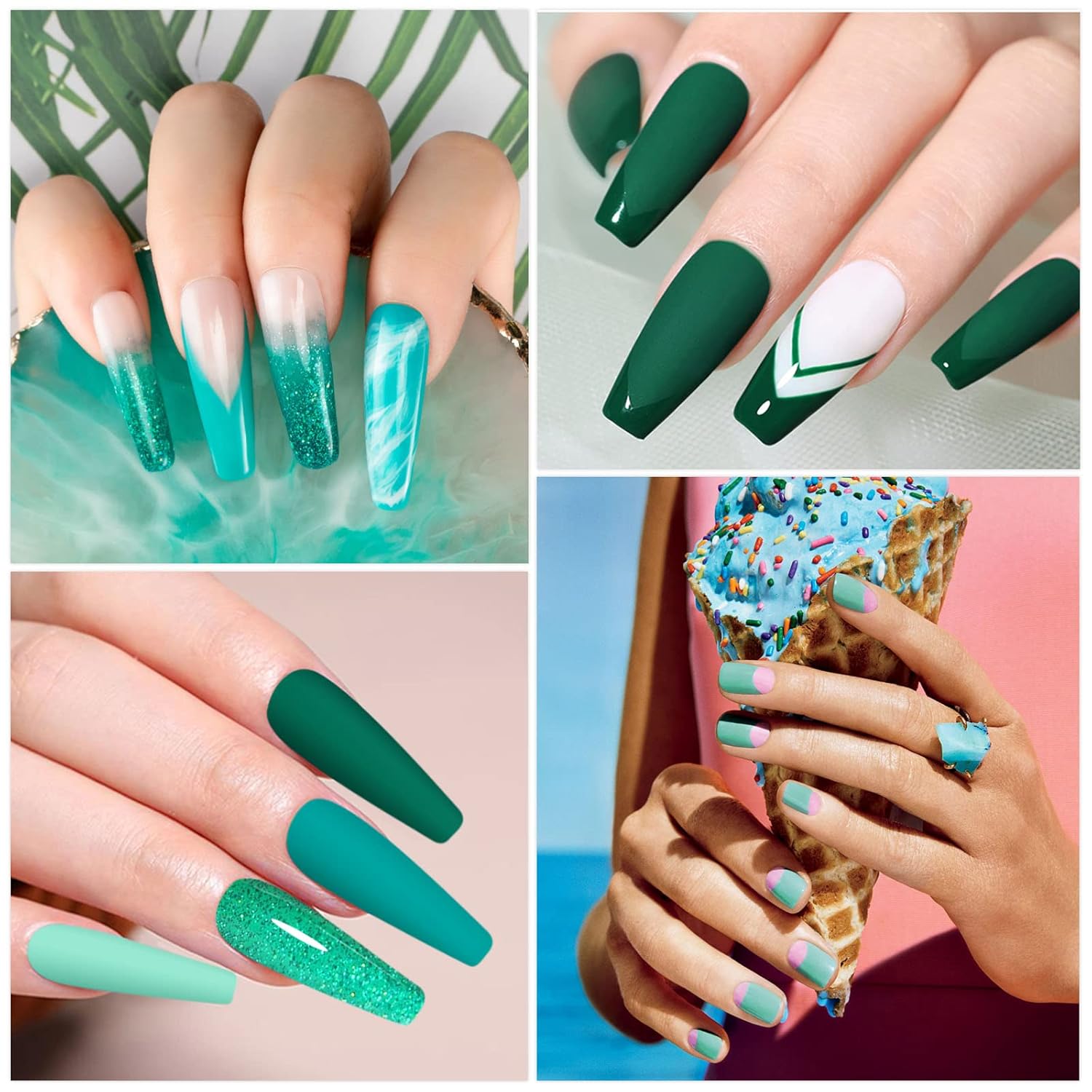 Thumbnail 2 de YSUVIN UV-Nagellack Set (6 Farben) – Jade/Glitzer, 8 ml je Flasche