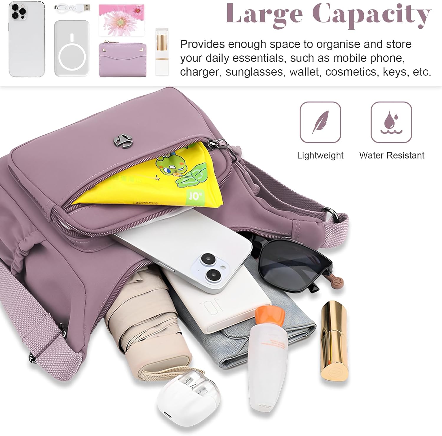 Thumbnail 6 de LassZone Women's Multi Pocket Crossbody Bag