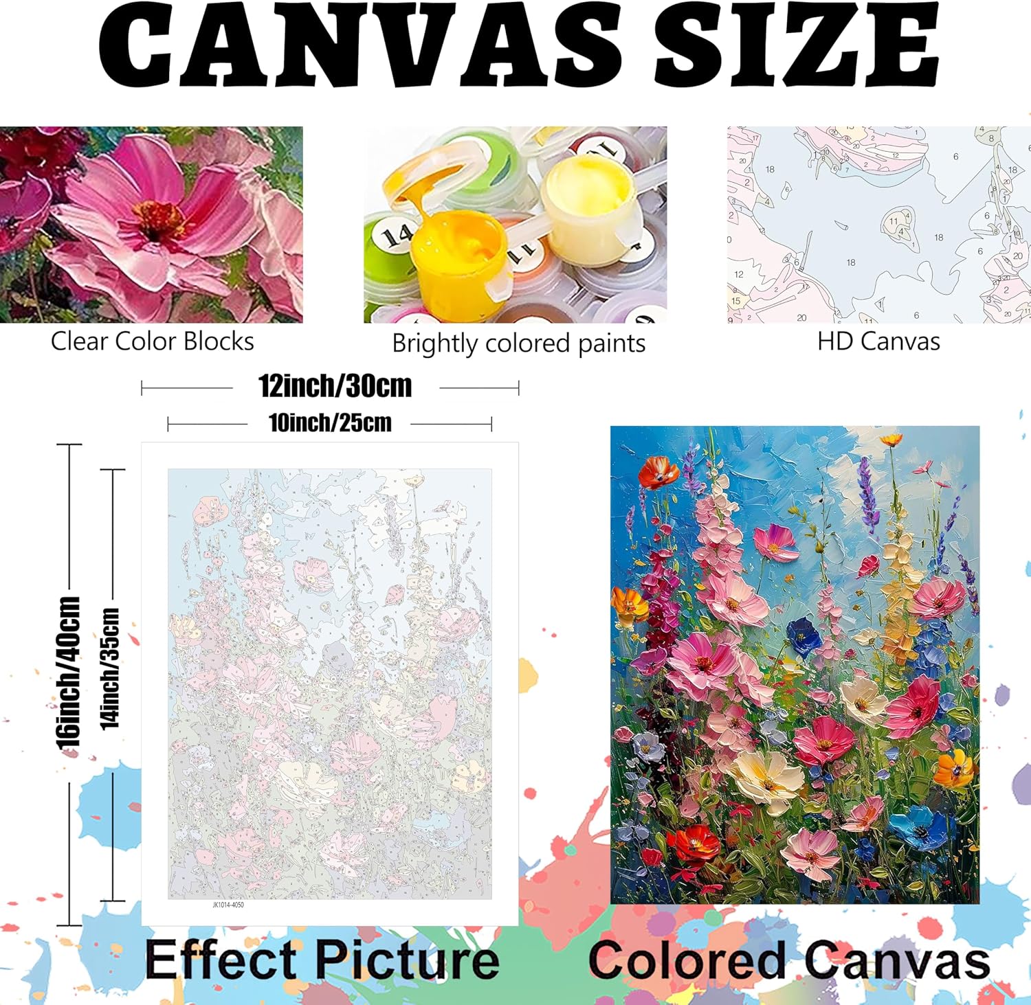 Thumbnail 5 de Hongyrjy Wild Flowers paint by numbers 12x16in