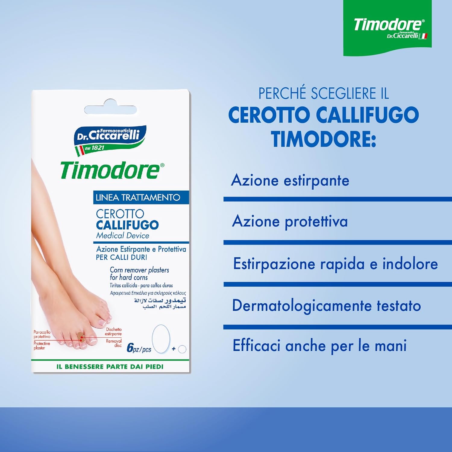 Thumbnail 2 de Timodore cerotto callifugo per calli duri, 6 pezzi (anche per mani)