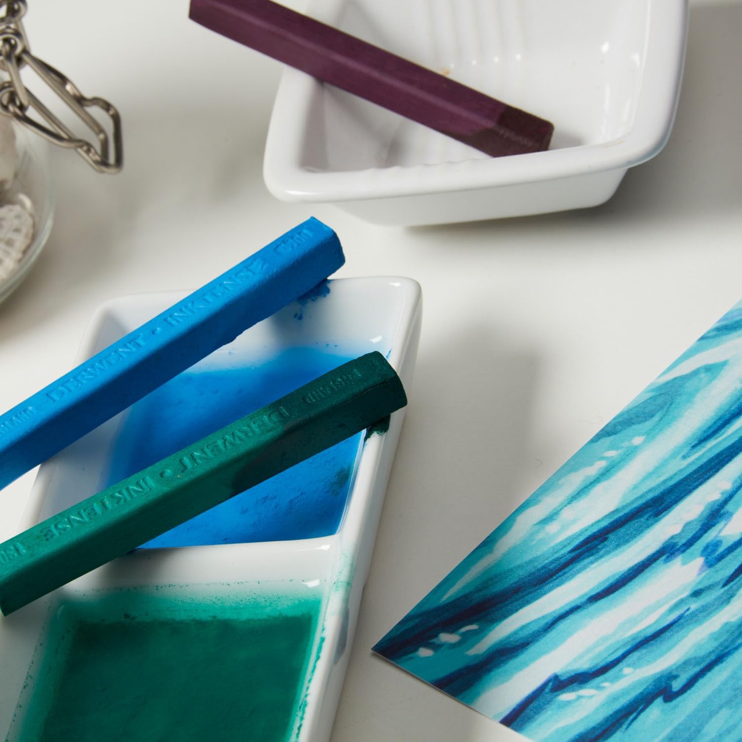 Thumbnail 5 de Derwent Inktense 12 craies aquarellables 🎨