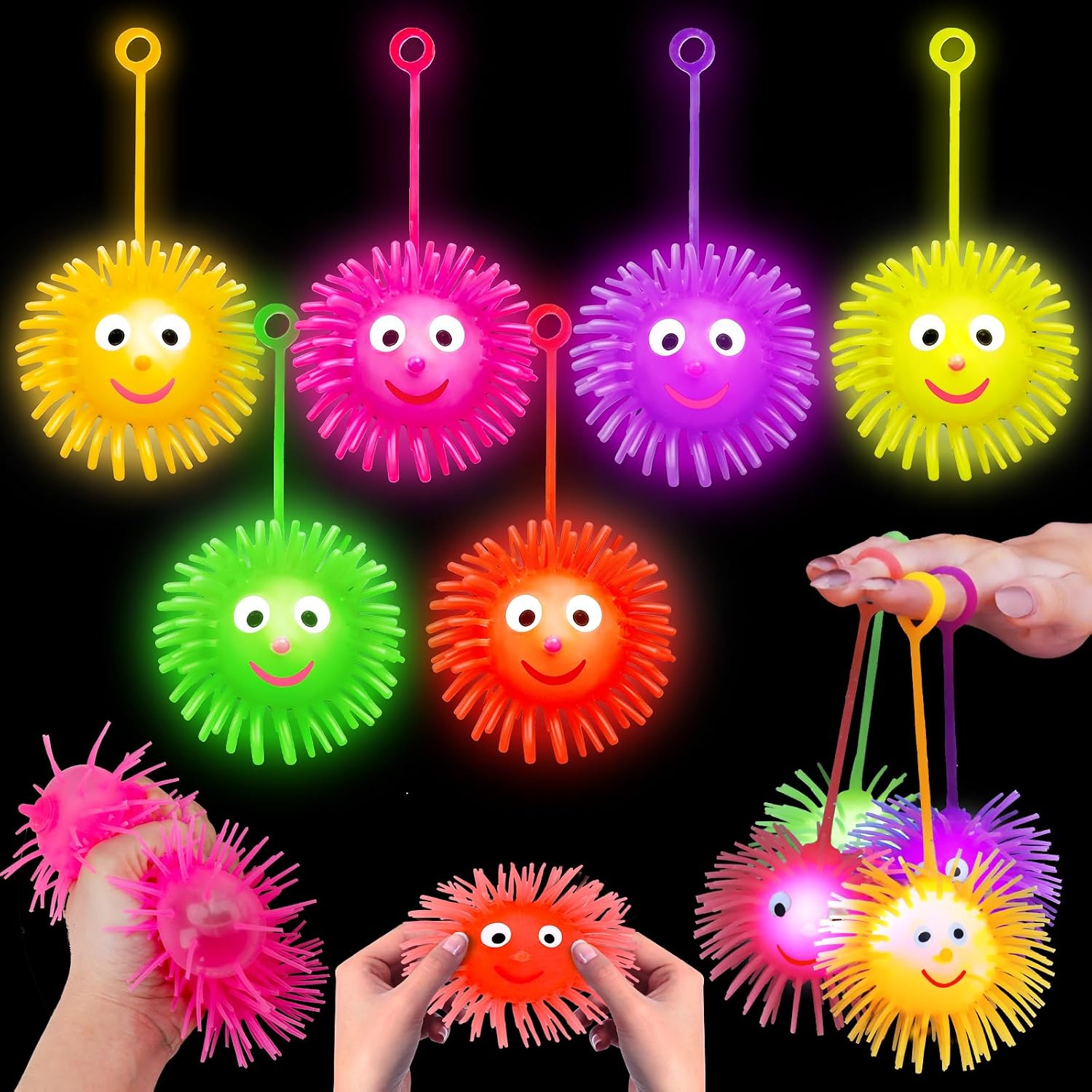 Detalle de 24 PCS Light Up Puffer Balls 24-Pack