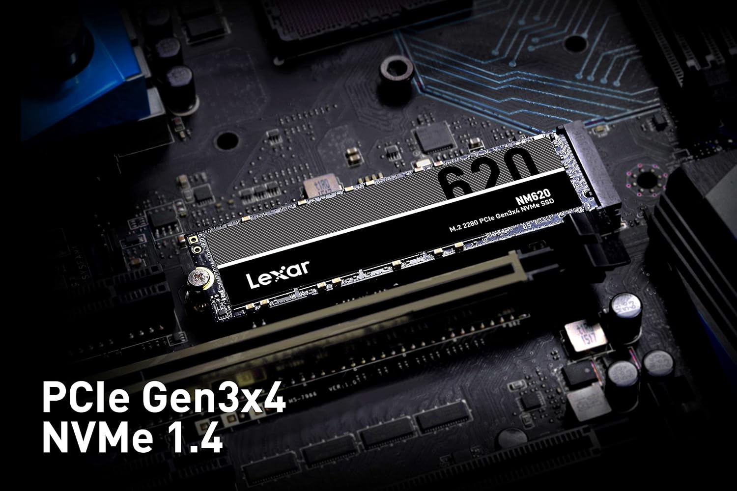 Detalle de Lexar NM620 LNM620X256G-RNNNG, SSD 256 GB M.2 2280 PCIe Gen3x4 NVMe 1.4