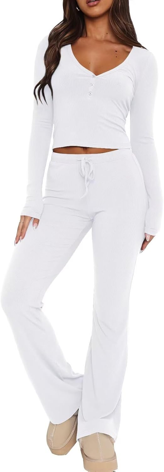 Thumbnail 6 de LACOZY Women’s 2-Piece Pyjama Set (V-neck, Long Sleeve) – Rayon & Elastane Lounge Set