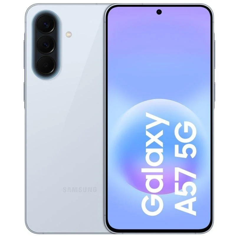 Detalle de Samsung Galaxy A57 5G 8GB/256GB 6.7" Azul Claro: potencia, pantalla y fotografía para usuarios exigentes