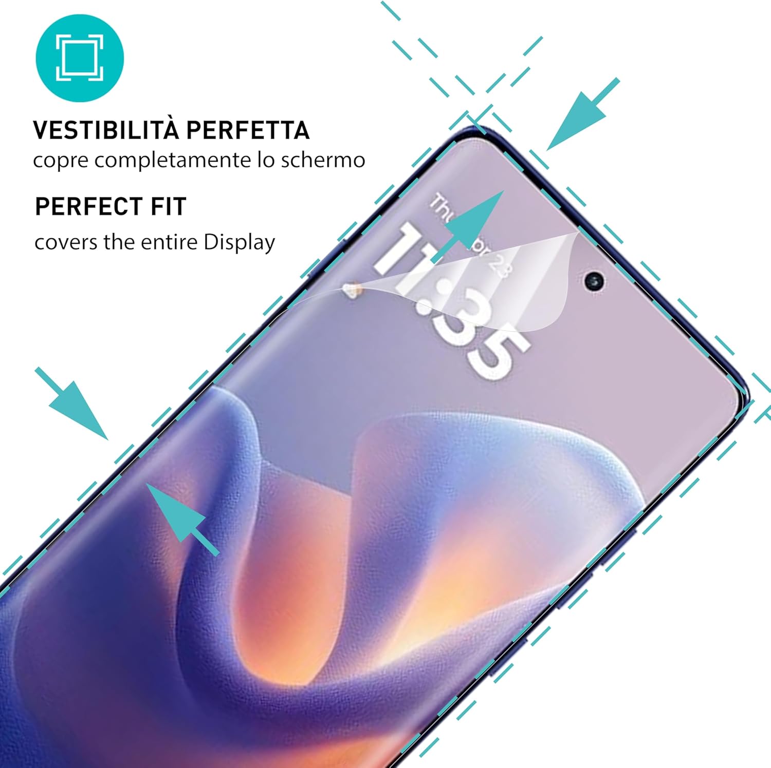 Thumbnail 1 de smartect pellicola protettiva TPU per Motorola Edge 60 Pro / 60 Fusion (2 pezzi) – trasparente