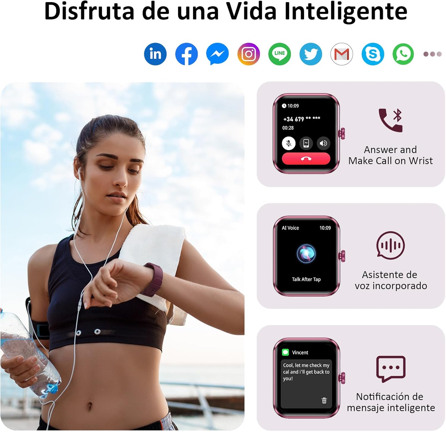 Thumbnail 1 de Blackview Smartwatch Mujer: Llamadas, Salud y Actividad ⌚