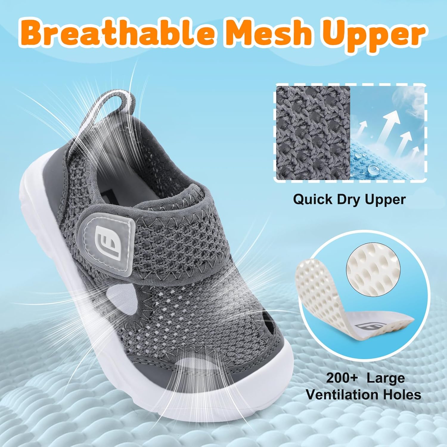 Thumbnail 3 de Baby Toddler Water Shoes: Quick-Dry Beach & Pool Sandals