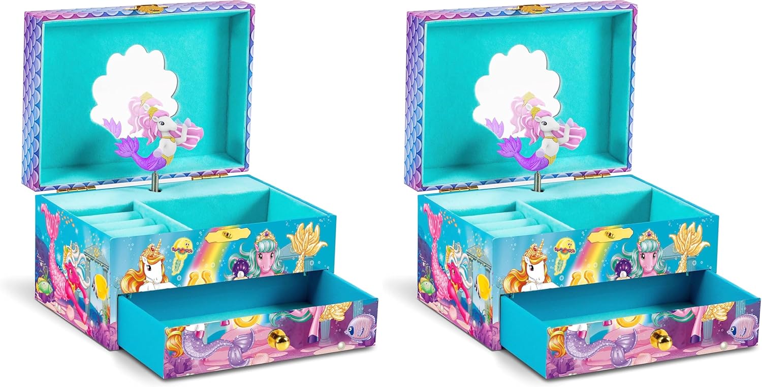 Thumbnail 6 de CRAZE Galupy Mermaid – boîte à bijoux musicale pour fille avec figurine licorne à nageoire de sirène