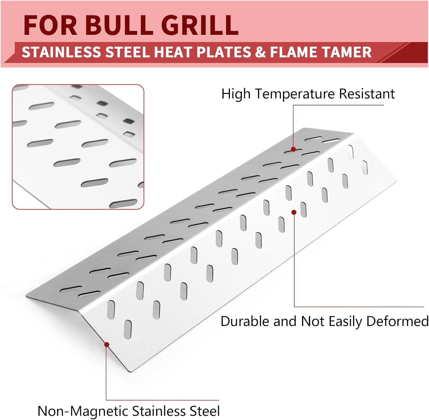 Thumbnail 4 de Bull 16631 Grill Heat Plates Shield 17" 🍖