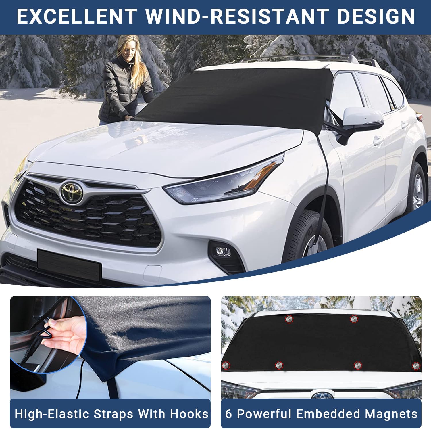 Detalle 2 de EcoZoro Windshield Snow Cover 74x47