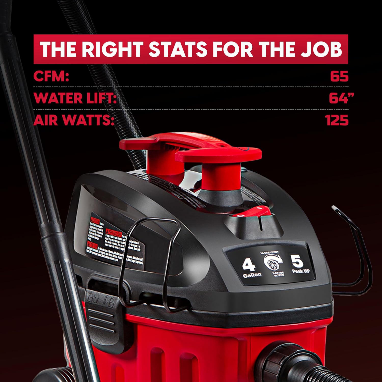 Thumbnail 5 de Vacmaster VF408B 4-Gallon 5 Peak HP Wet/Dry Vacuum