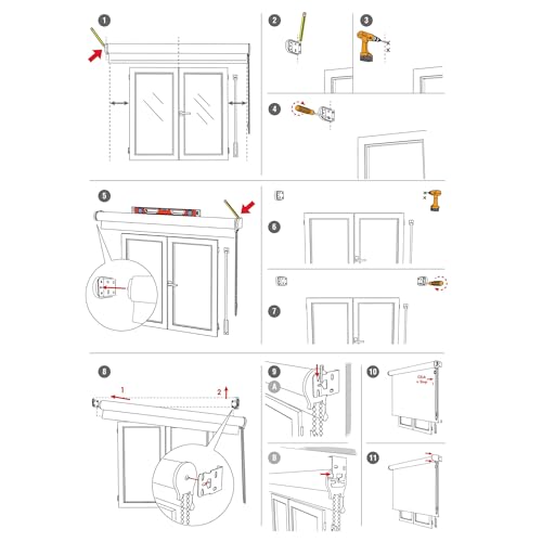 Thumbnail 3 de Estor Enrollable Día/Noche Blanco Roto 100×175 cm 🪟