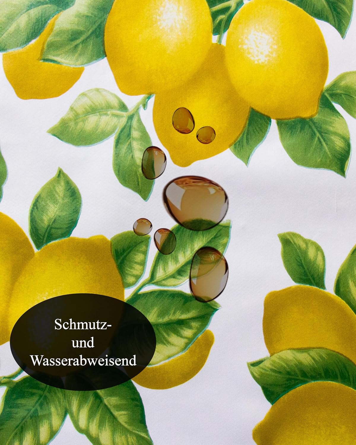 Thumbnail 4 de Wachstuch Tischdecke mit Kantenverstärkung – Wasserabweisend, 140 x 140 cm, Zitronen