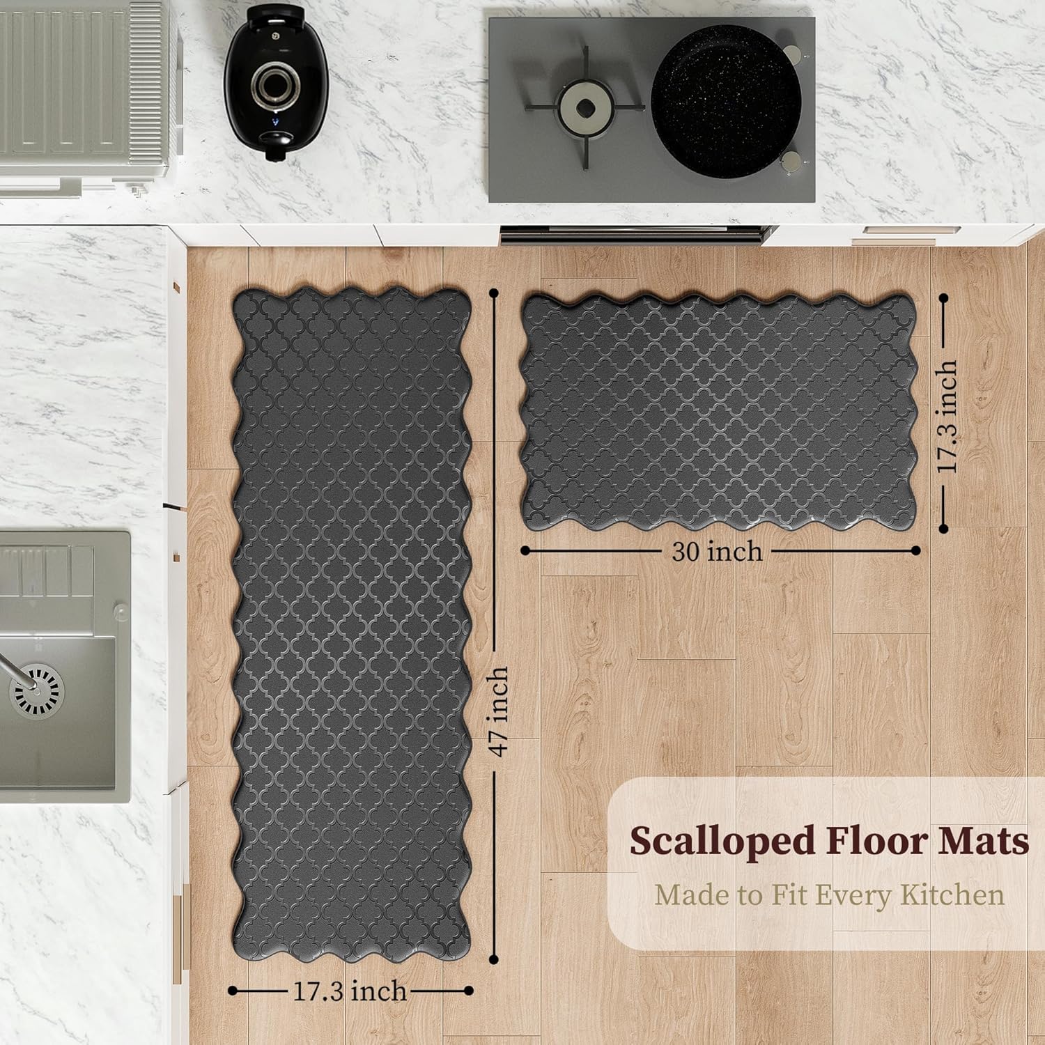 Thumbnail 6 de Arenarug Upgrade Scalloped Kitchen Mats 0.4 in