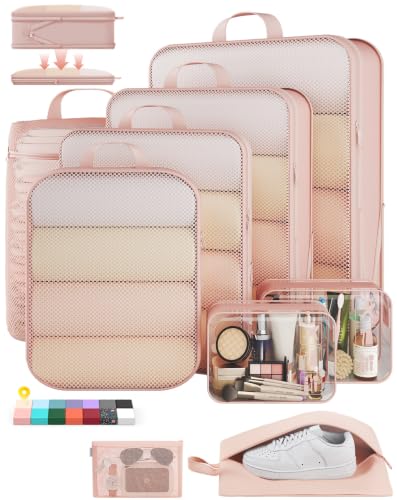 Detalle de Veken 9/11 Set Compression Packing Cubes Garment Bags for Travel Essentials